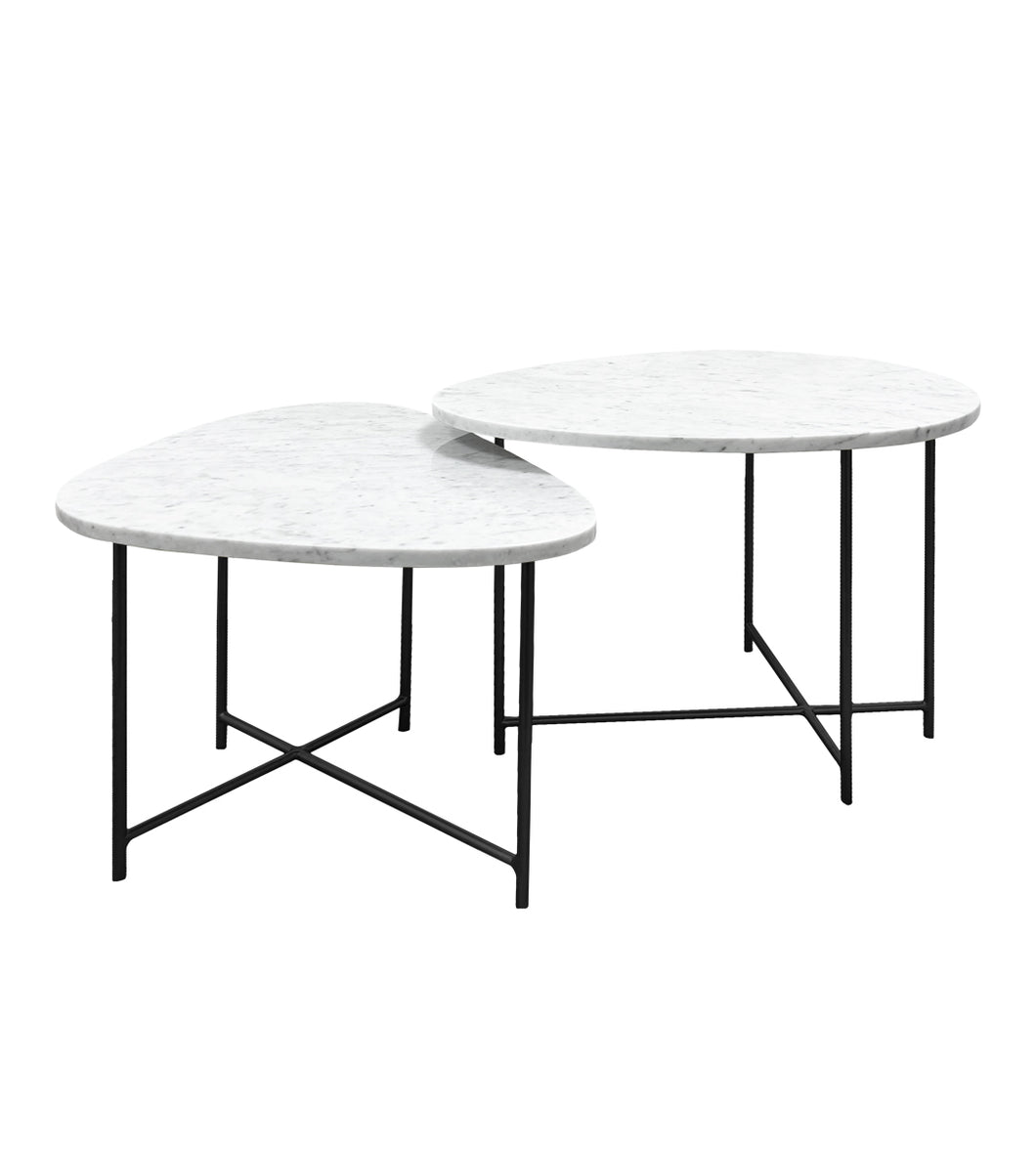 Mesa de Centro Organic de Mármol Blanco Black