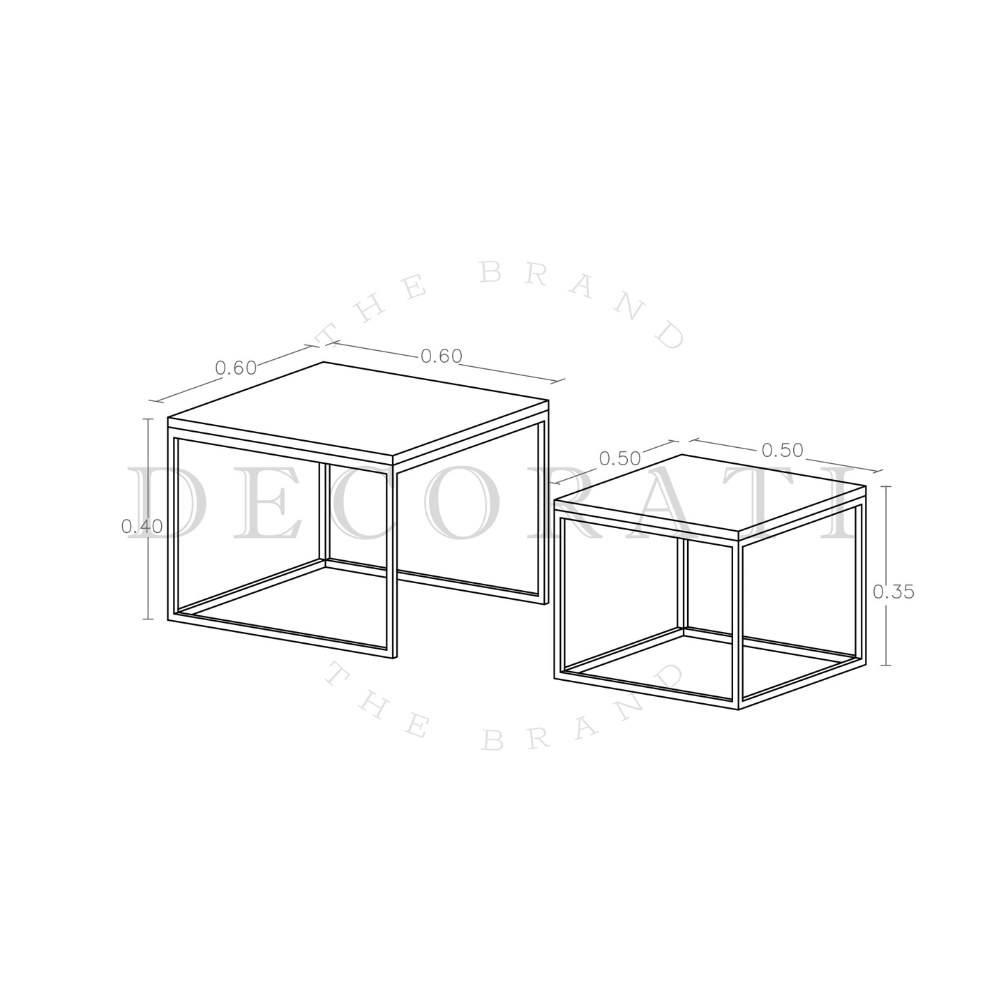 Mesa de Centro Dúo de Madera Black