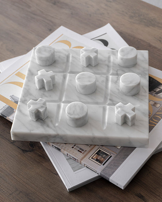 Tic Tac Toe Athena de Mármol Blanco